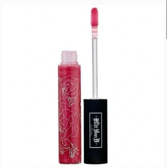 Kat Von D Lightning Sheer Lip Gloss Stormy Pink Sparkle New in Box
